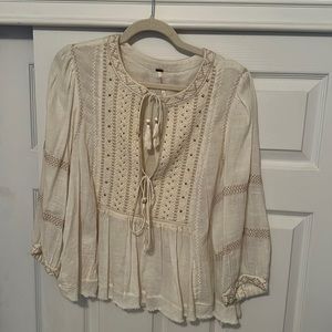 Free People Embroidered Top